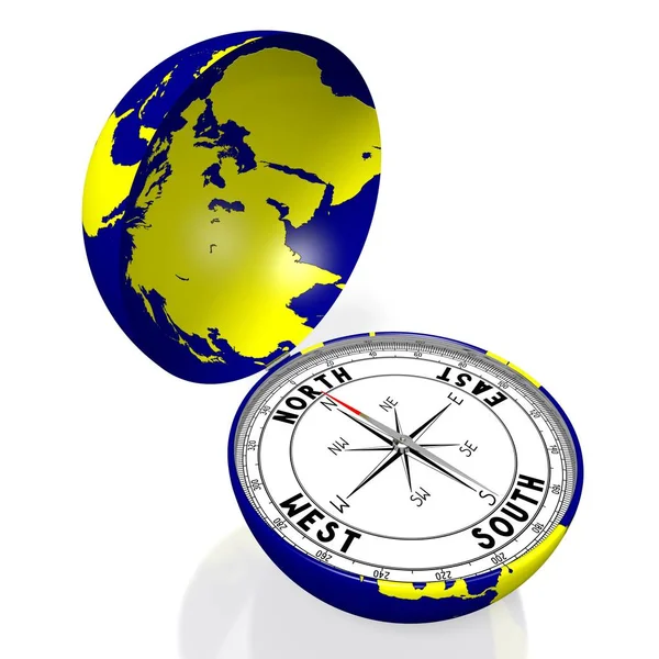 Earth Compass Concept — Stock Photo, Image