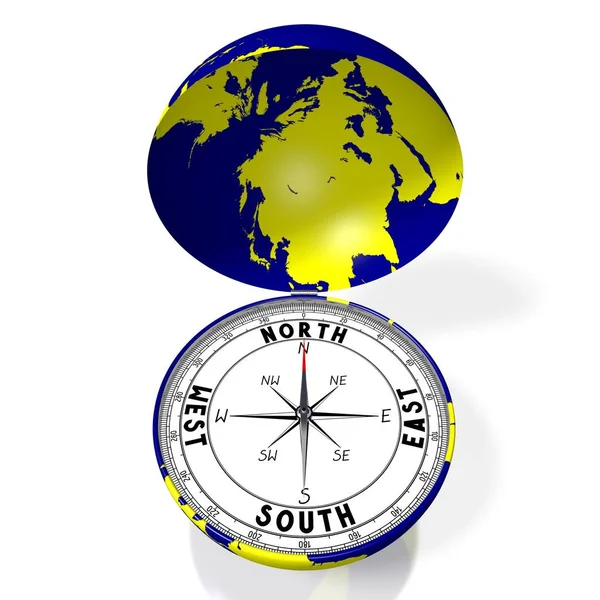 Earth Compass Concept — Stock Photo, Image