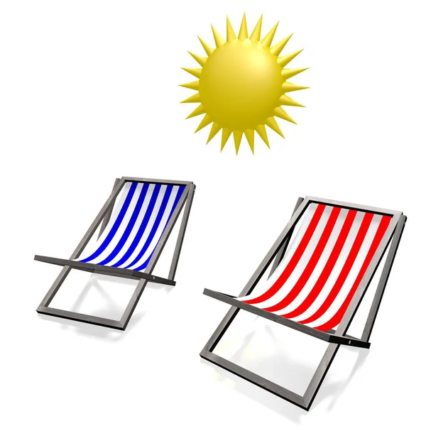 Holiday Deckchairs Concept — Stock Photo, Image
