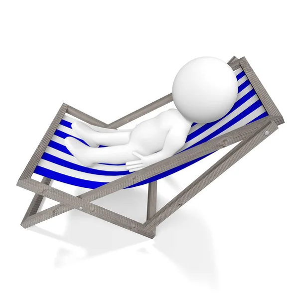Deckchair Sunbathing Concept — Stock Photo, Image