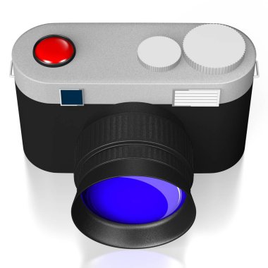 3d turist kamera - beyaz arka plan üzerinde izole