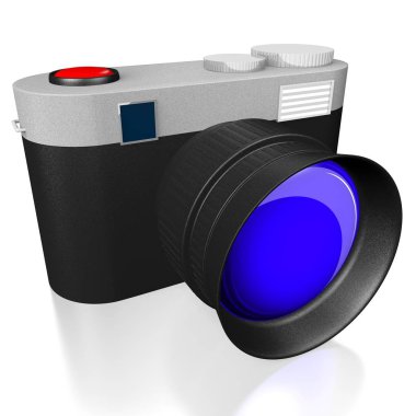 3d turist kamera - beyaz arka plan üzerinde izole