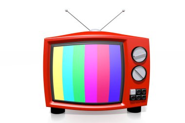 3D izlerken televizyon illüstrasyon