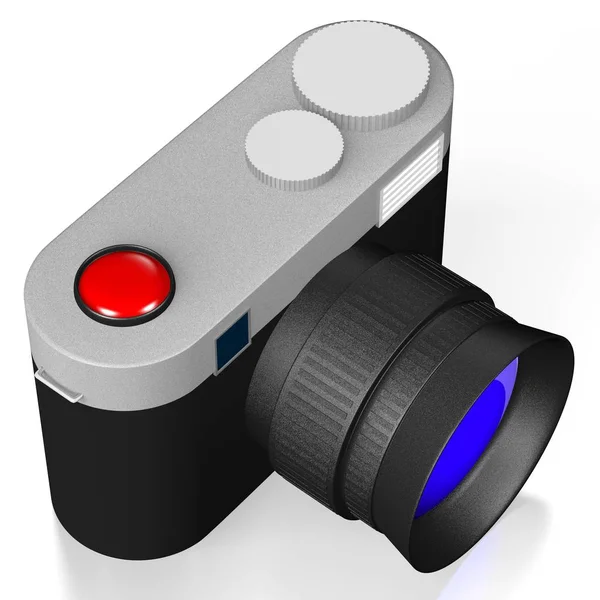 3d turist kamera - beyaz arka plan üzerinde izole