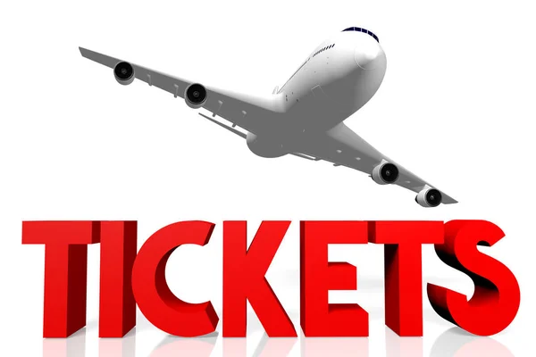 Konzept Für Flugtickets — Stockfoto