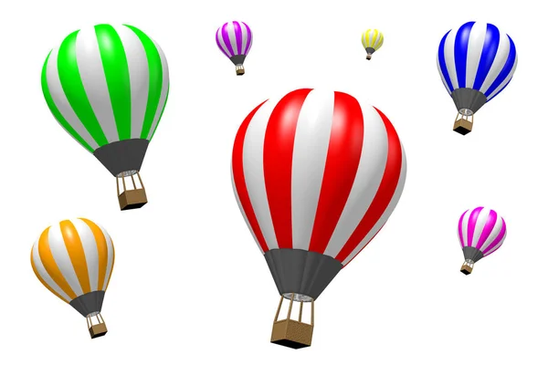 Balões Quente Conceito Viagem — Fotografia de Stock