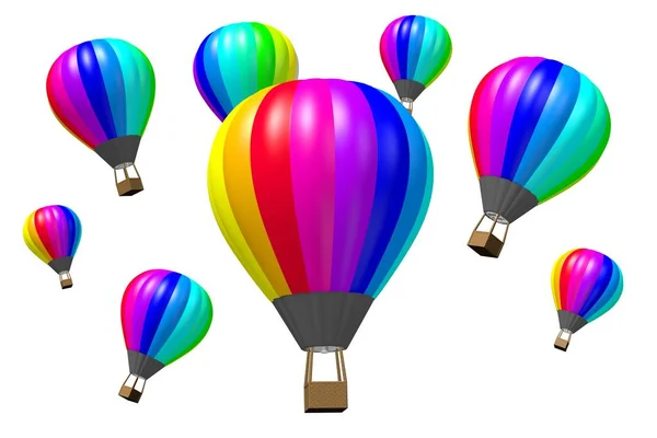 Αερόστατα Θερμού Αέρα Έννοια Του Ταξιδιού — Φωτογραφία Αρχείου