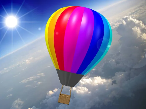 Heißluftballon Reisekonzept — Stockfoto