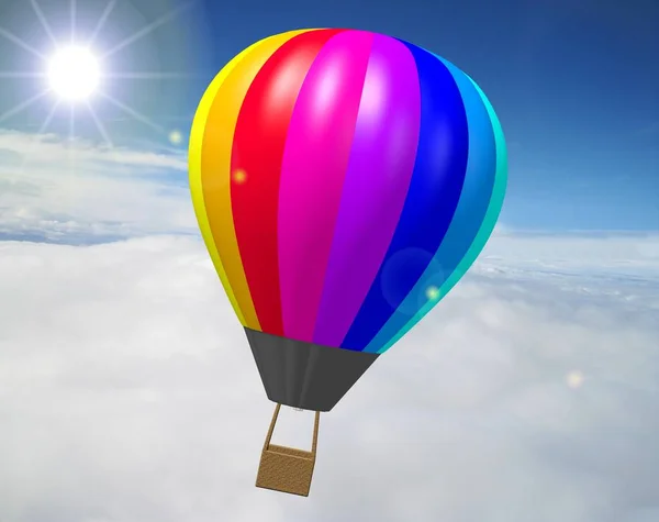 Sıcak Hava Balonu Seyahat Kavramı — Stok fotoğraf