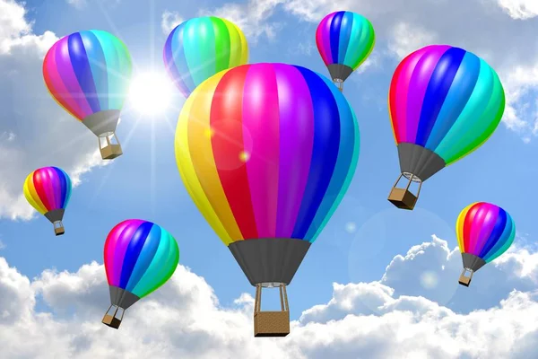 Hete Lucht Ballonnen Reizen Concept — Stockfoto