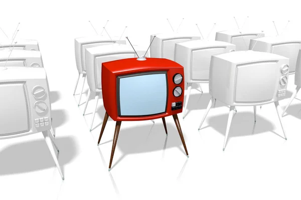 Oglądania Telewizji Ilustracja — Zdjęcie stockowe