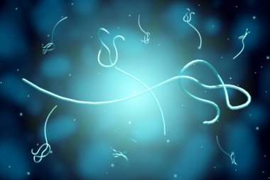3D ebola virus illustration - dissease concept