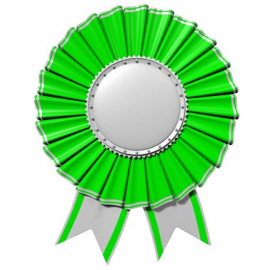 3D rozet / amblem illüstrasyon, beyaz arka plan