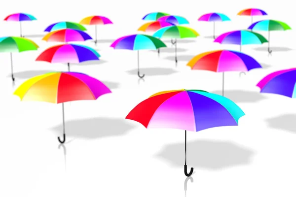 Paraguas Coloridos Concepto Seguro — Foto de Stock