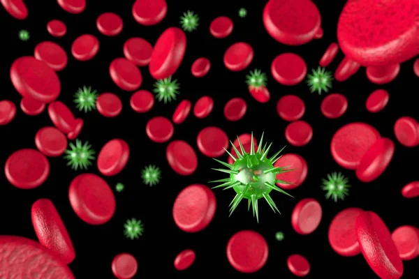 Вірусна Ілюстрація Концепція Кров Яних Клітин — стокове фото