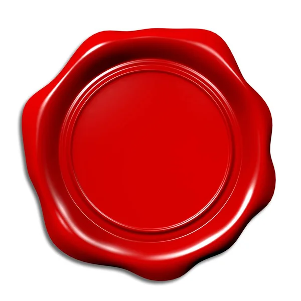 Red Wax Seal Emblem — Stock Photo, Image