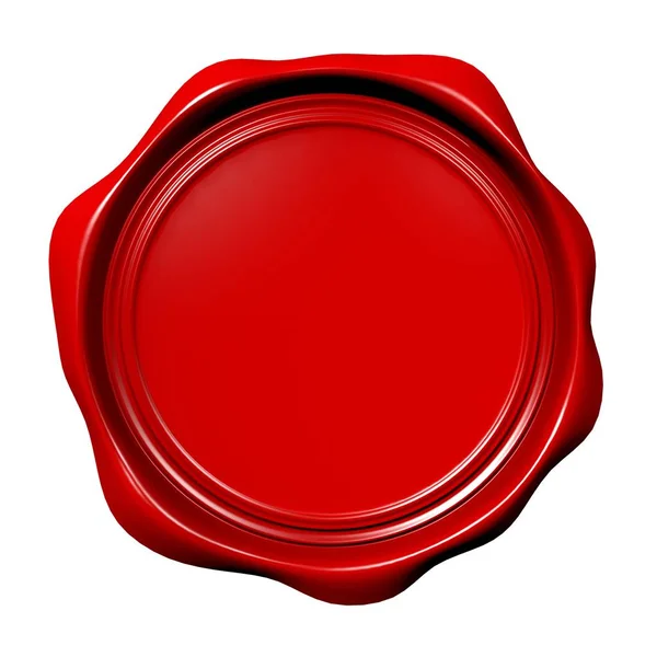 Selo Cera Vermelha Emblema — Fotografia de Stock