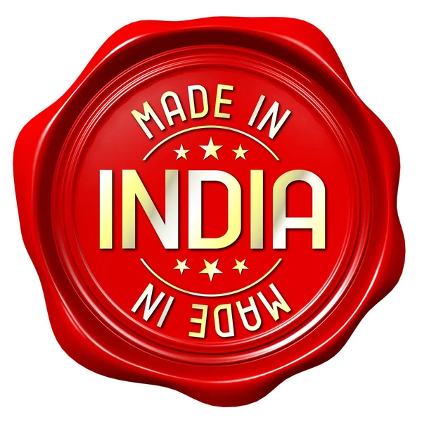 Rode Lakzegel Gemaakt India — Stockfoto