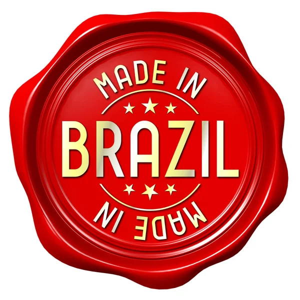 Guarnizione Cera Rossa Made Brazil — Foto Stock