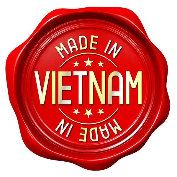 Rode Lakzegel Gemaakt Vietnam — Stockfoto