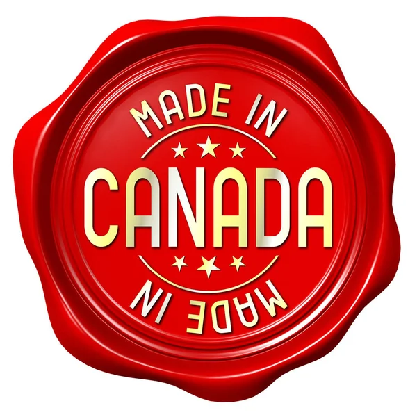 Rotes Wachssiegel Hergestellt Kanada — Stockfoto