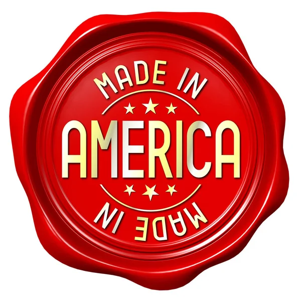 Rött Vax Tätning Gjorts Amerika — Stockfoto