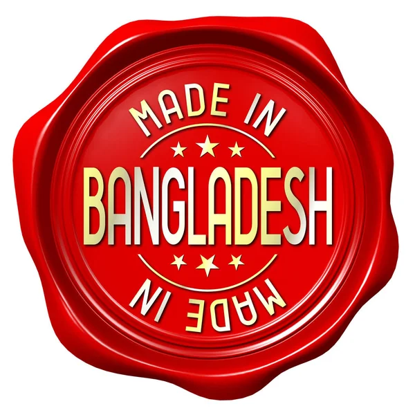 Rode Lakzegel Gemaakt Bangladesh — Stockfoto