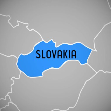 Slovakya - ülke haritası - illüstrasyon