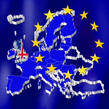 Avrupa Birliği'nin harita - Büyük Britanya