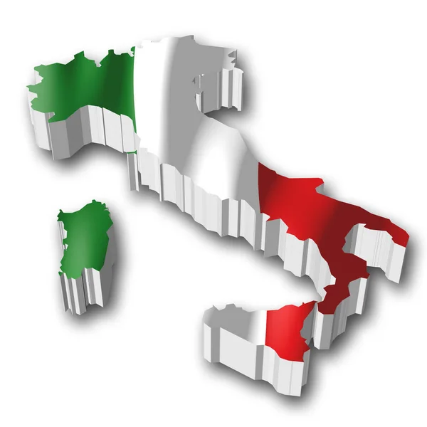 Vorm Italië Inzake Grensbeheer Vlag Land — Stockfoto