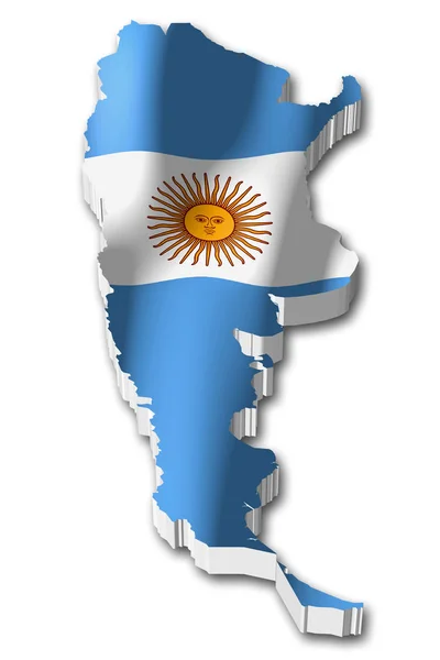 Bandeira Forma Fronteira País Argentina — Fotografia de Stock