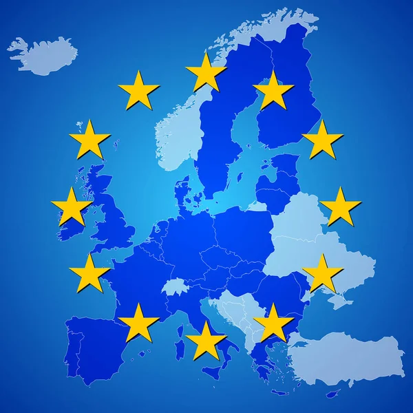 Európai Uniós Zászlót — Stock Fotó