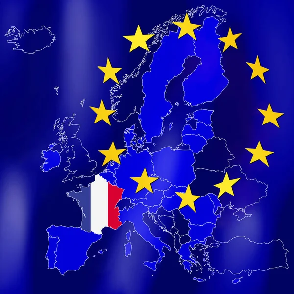 EU map - France - illustration