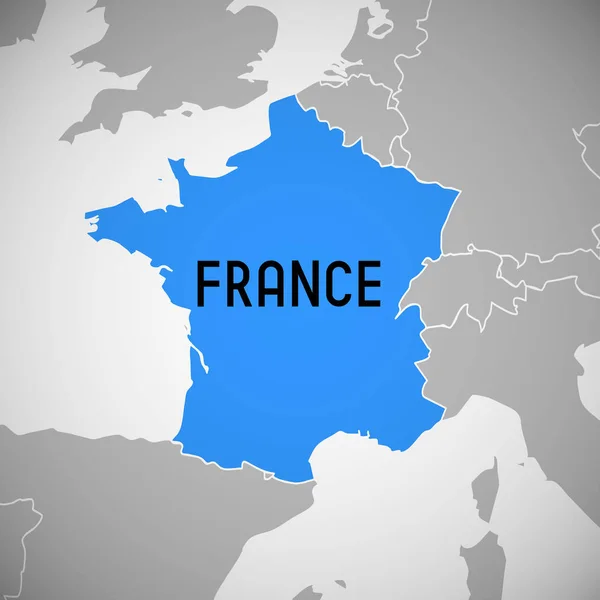 França Mapa País Ilustração — Fotografia de Stock