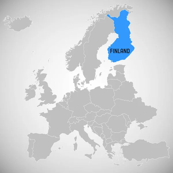 Finlandia Mapa Del País Ilustración — Foto de Stock