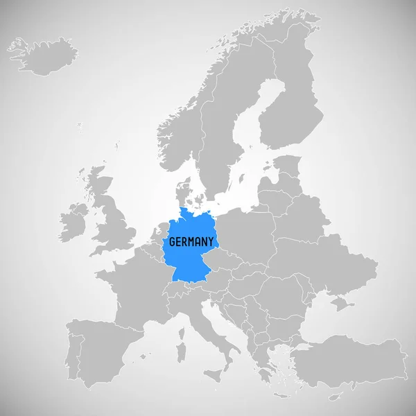 Németország Ország Térkép Illusztráció — Stock Fotó