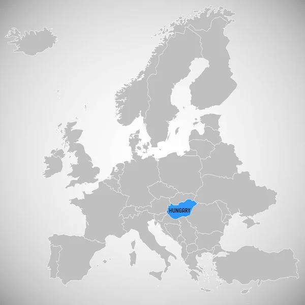Венгрия Карта Страны Иллюстрация — стоковое фото
