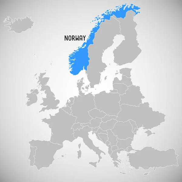 Noruega Mapa Del País Ilustración — Foto de Stock