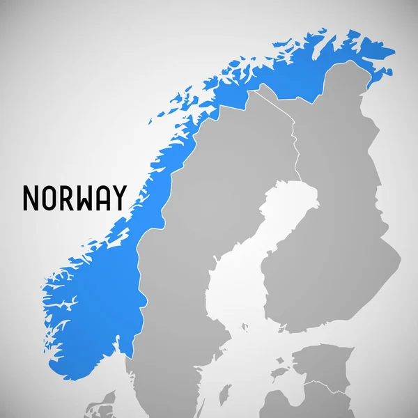 Noruega Mapa País Ilustração — Fotografia de Stock