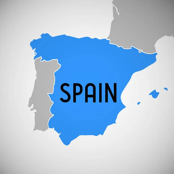 Spagna Carta Del Paese Illustrazione — Foto Stock