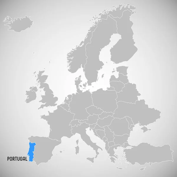 Portugal Mapa Del País Ilustración — Foto de Stock