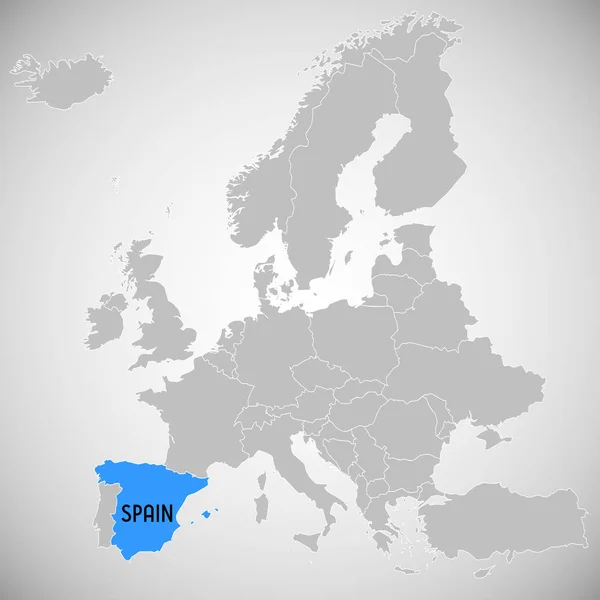 Испания Карта Страны Иллюстрация — стоковое фото