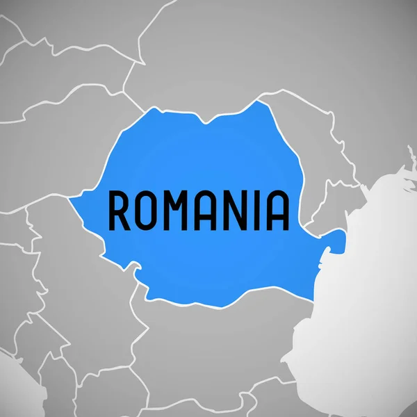 Rumania Mapa Del País Ilustración —  Fotos de Stock