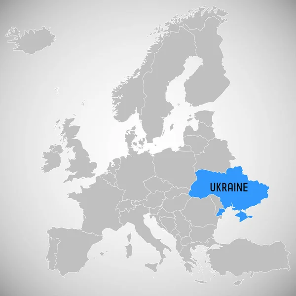 Ucrania Mapa Del País Ilustración — Foto de Stock