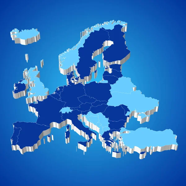 Avrupa Birliği Ülkeleri Illüstrasyon — Stok fotoğraf