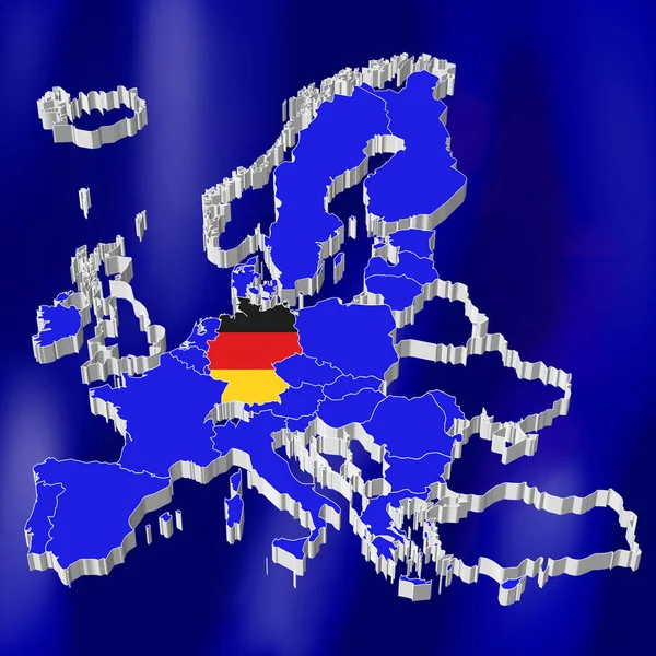 Europese Unie Kaart Duitsland — Stockfoto