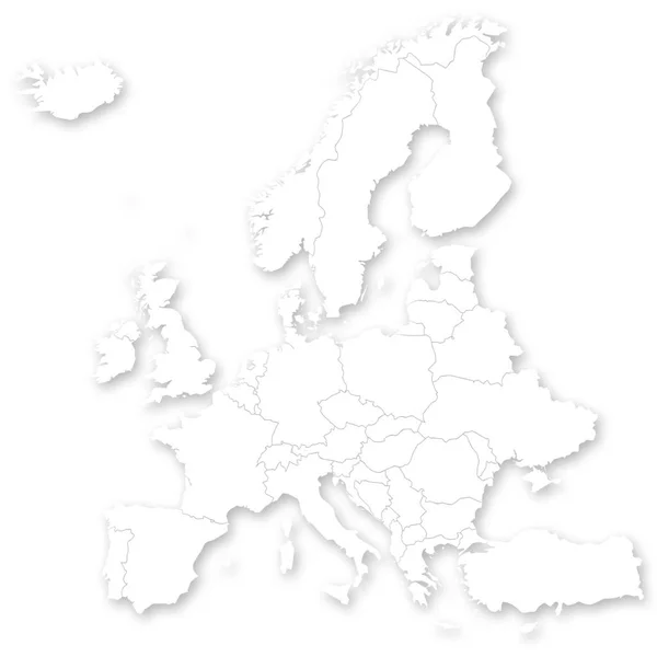 Térkép Európa Illusztráció — Stock Fotó