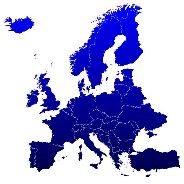 Mappa Dell Europa Illustrazione — Foto Stock