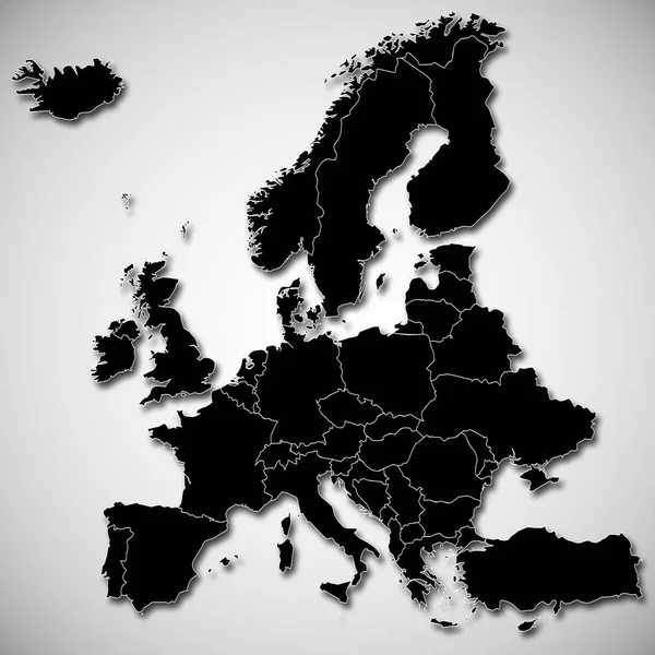 Mappa Dell Europa Illustrazione — Foto Stock