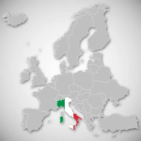 Mapa Europa Italia — Foto de Stock